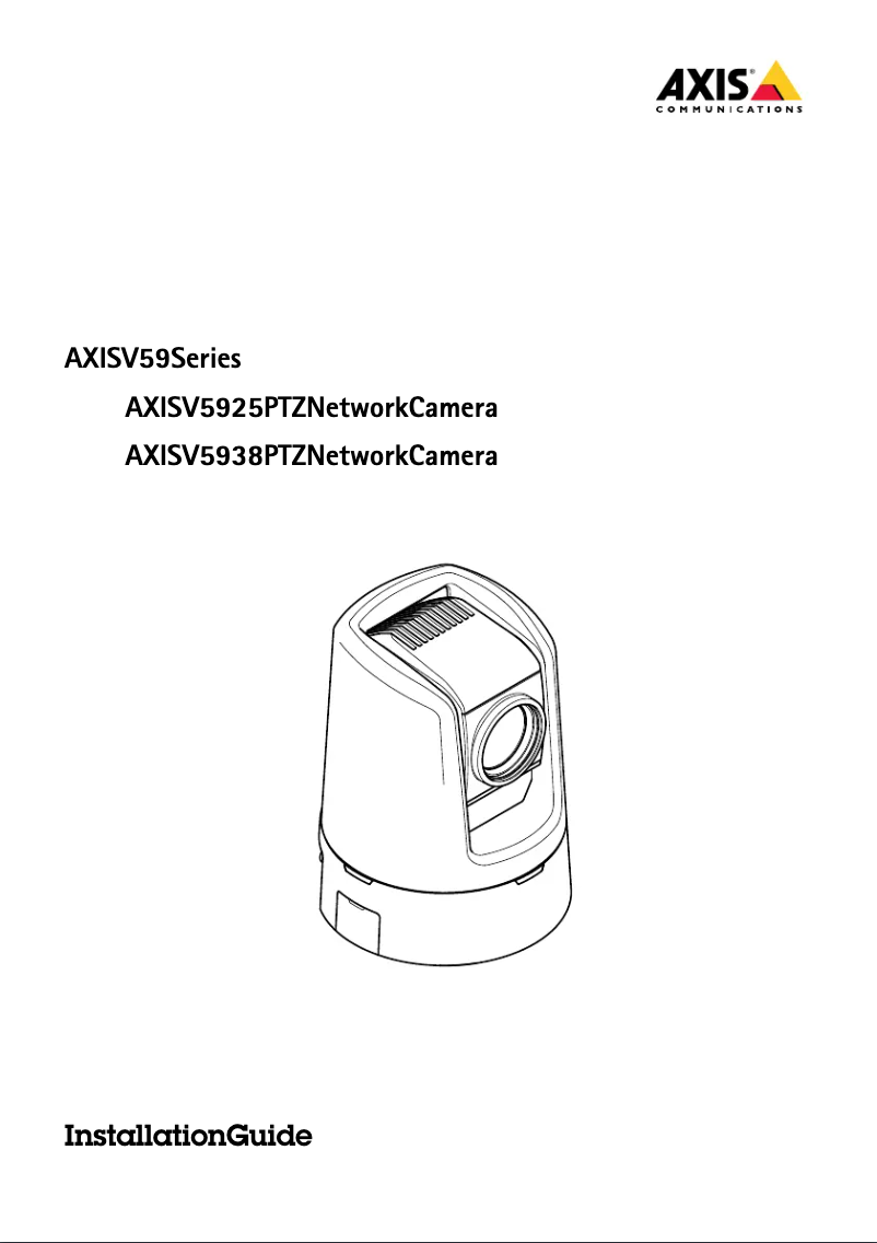 Page 1 de la notice Manuel utilisateur Axis V5938