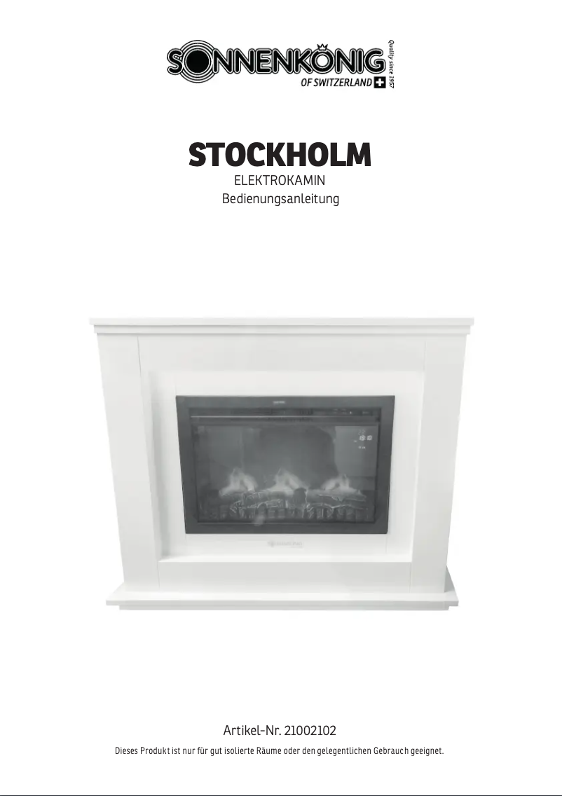 Page 1 de la notice Manuel utilisateur Sonnenkönig Stockholm