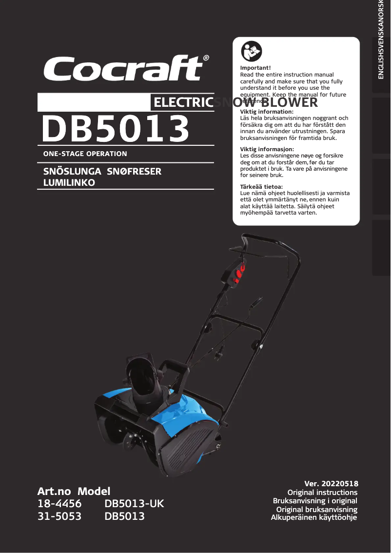 Page 1 de la notice Manuel utilisateur Cocraft SB46