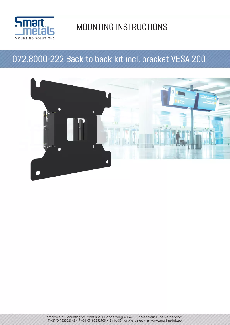 Page n°1 - Manuel utilisateur SmartMetals 072.8000-222