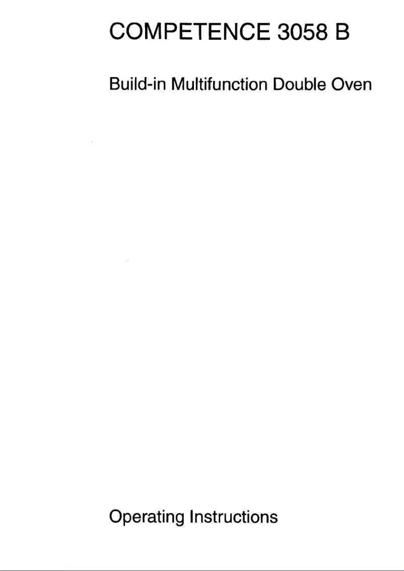 Image de la première page du manuel de l'appareil Competence 3058 B W