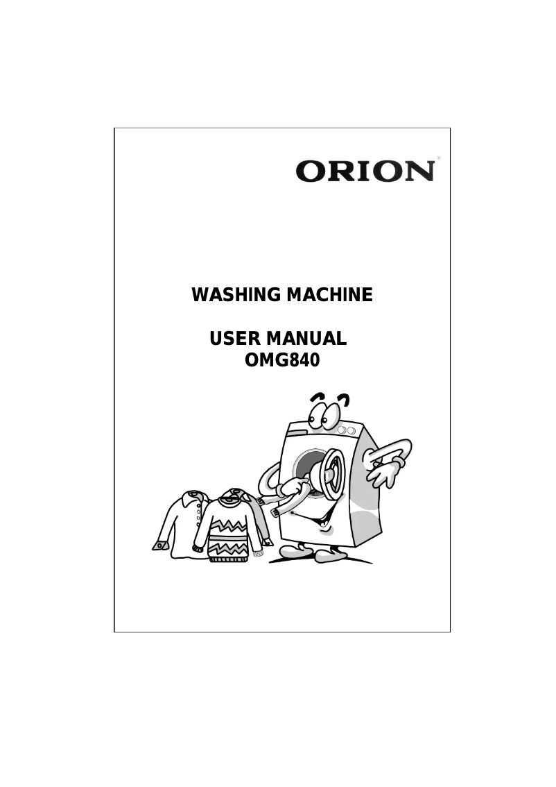 Page n°1 - Manuel utilisateur Orion OMG840