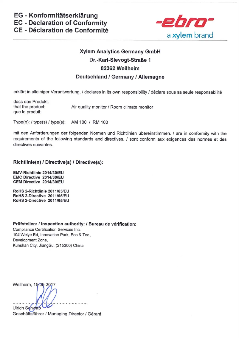 Page 1 de la notice Manuel utilisateur Ebro RM 100