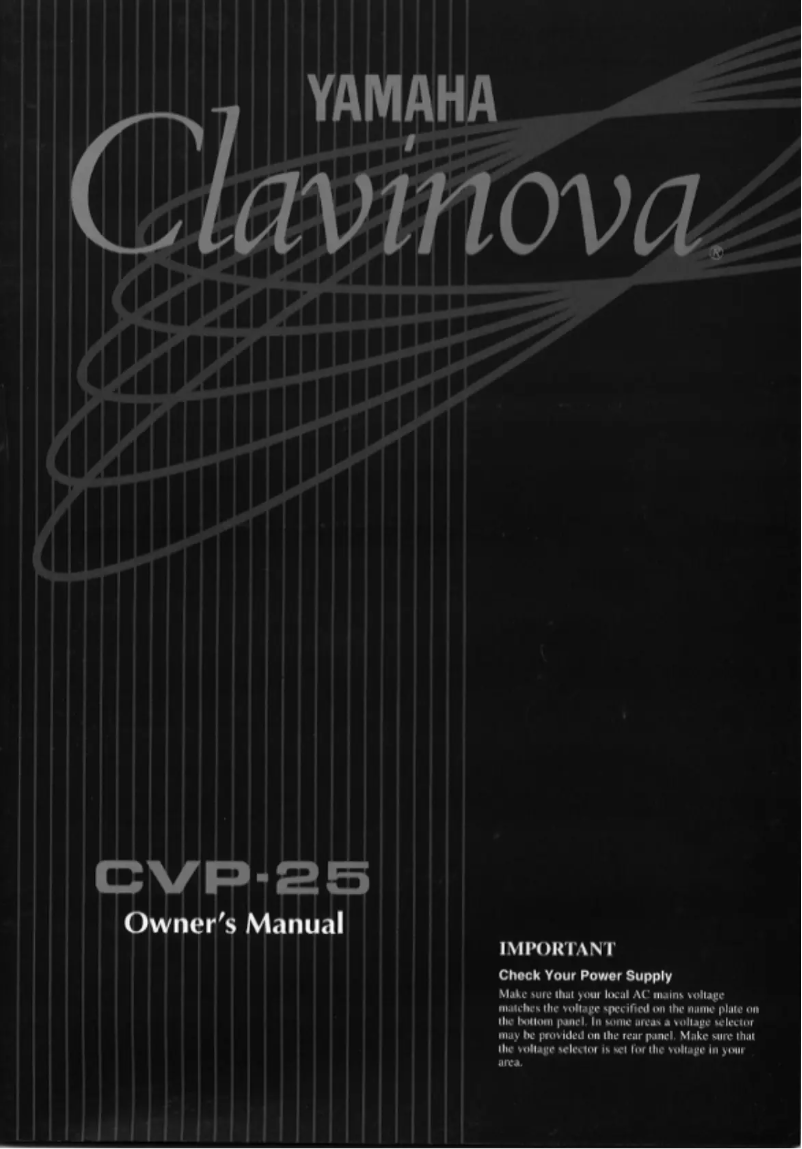 Page 1 de la notice Manuel utilisateur Yamaha Clavinova CVP-25
