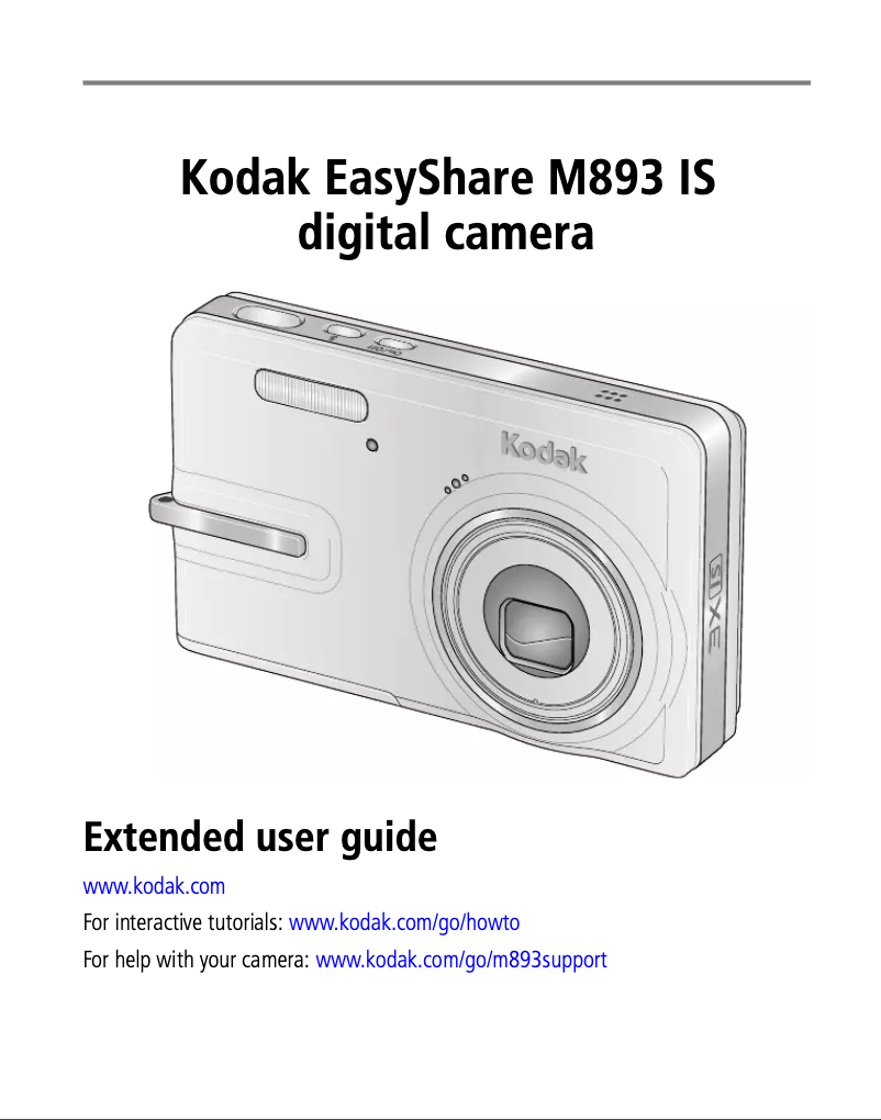 Page 1 de la notice Manuel utilisateur Kodak EasyShare M893 IS