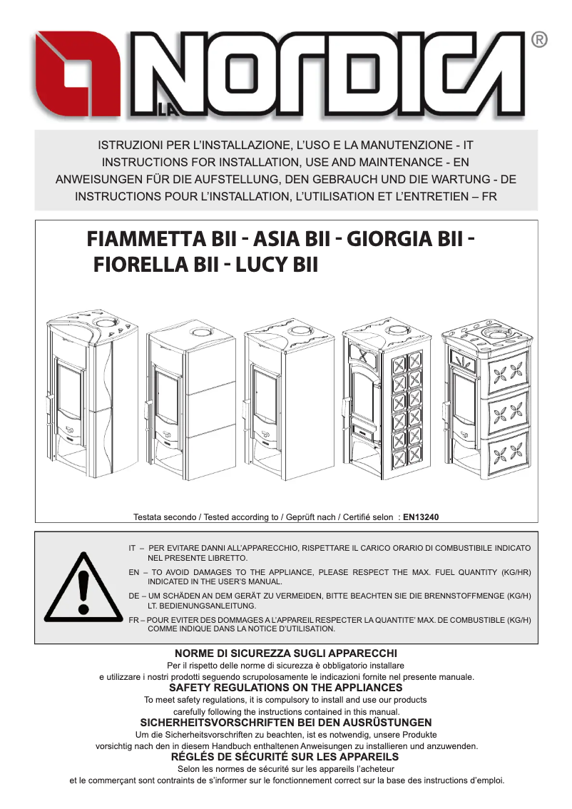 Image de la première page du manuel de l'appareil Asia BII