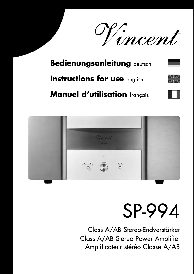 Imagen de la primera página del manual del dispositivo SP-994