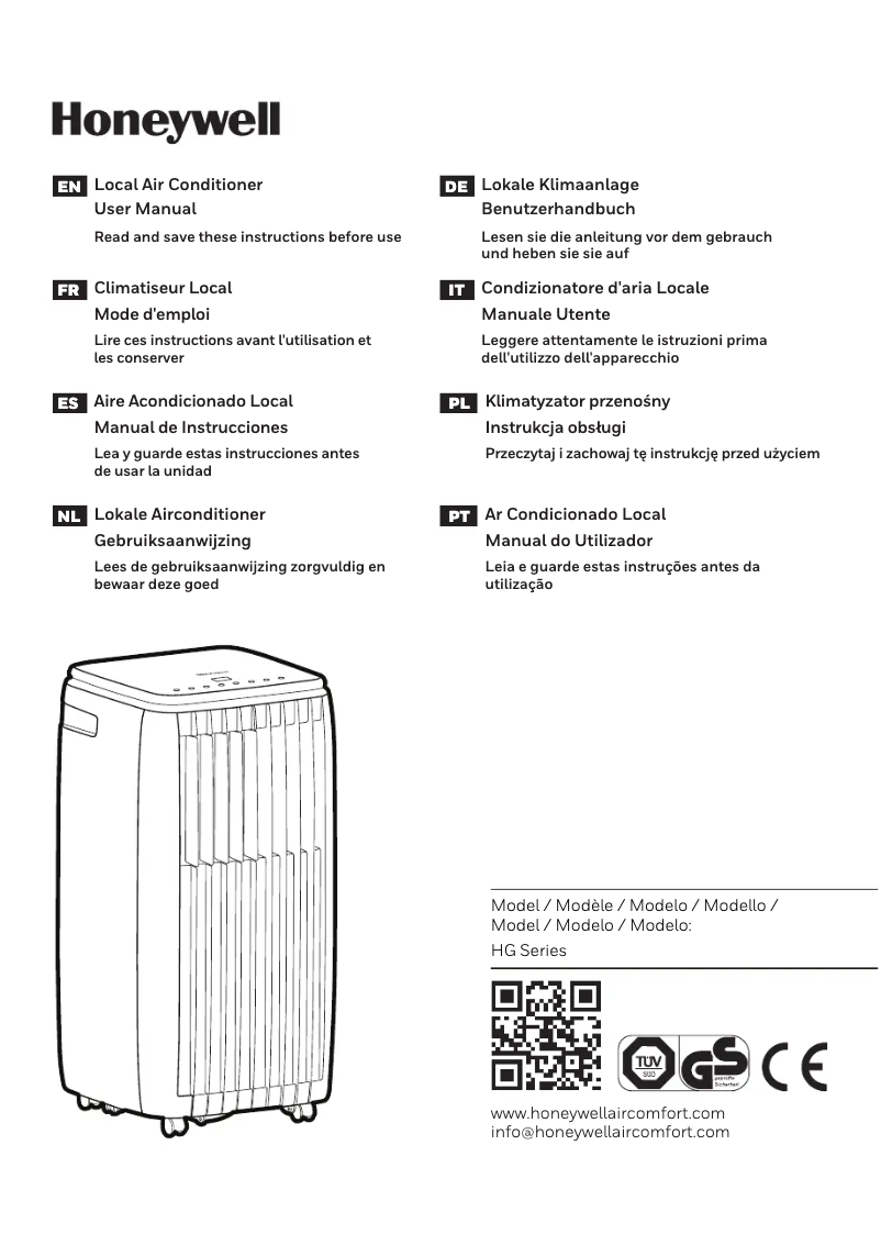 Página 1 del manual Manual de usuario Honeywell HG09CESAKG
