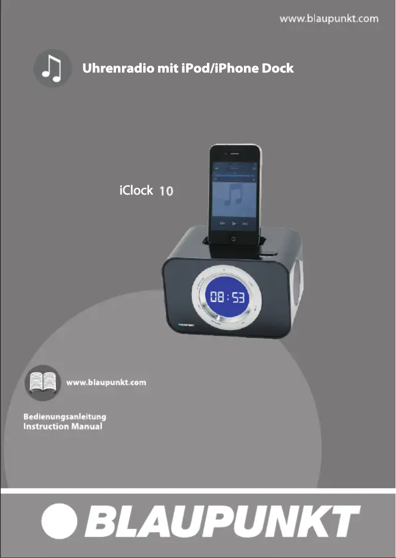 Page n°1 - Manuel utilisateur Blaupunkt iClock 10