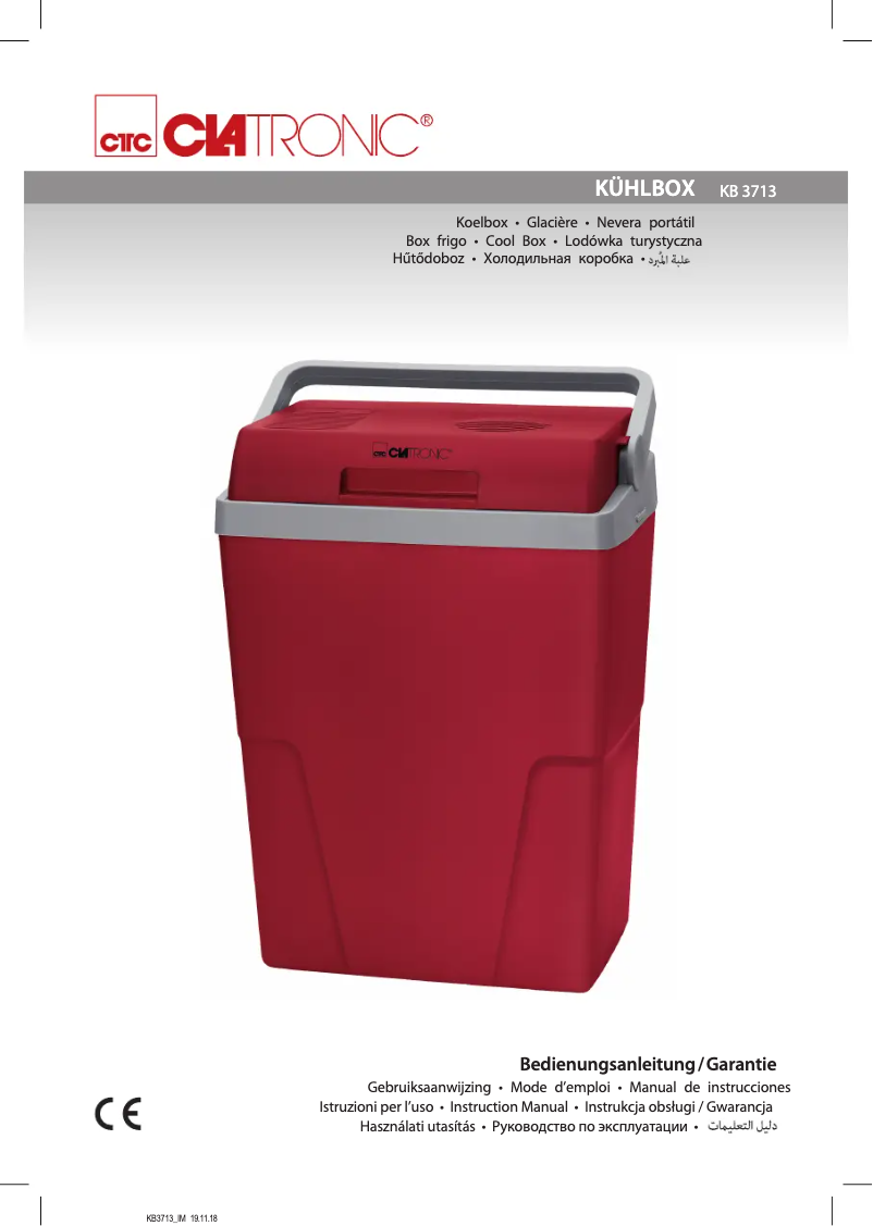Page 1 de la notice Manuel utilisateur Clatronic KB 3713