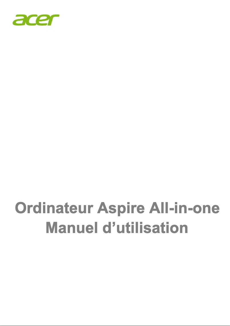 Page n°1 - Manuel utilisateur Acer Aspire C24