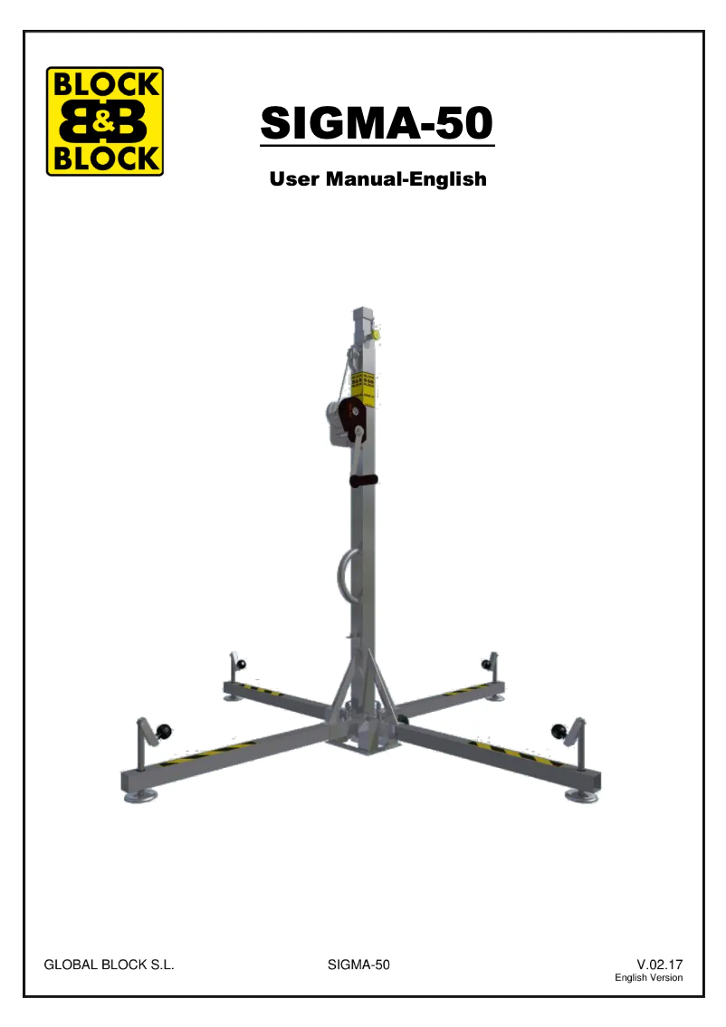 Image de la première page du manuel de l'appareil SIGMA-50