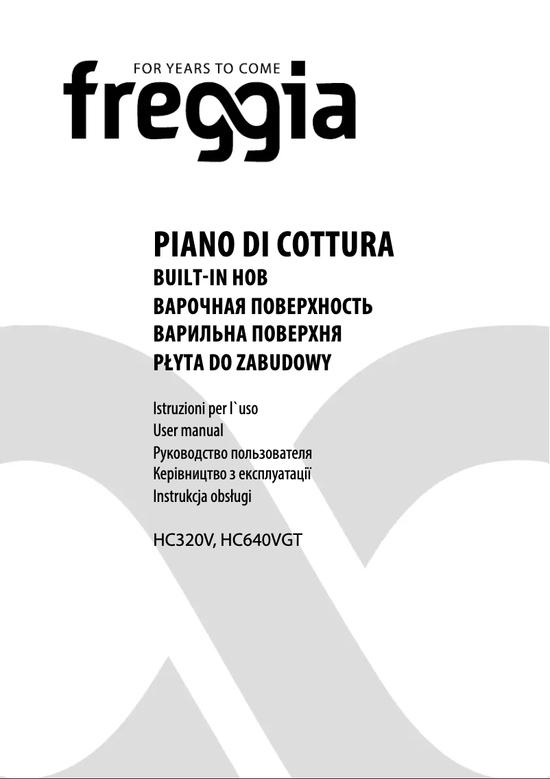 Page n°1 - Manuel utilisateur Freggia HC320VB