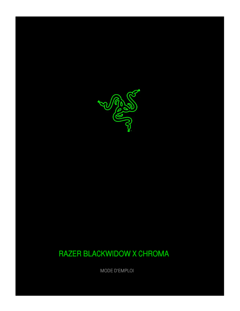 Image de la première page du manuel de l'appareil BlackWidow X Chroma