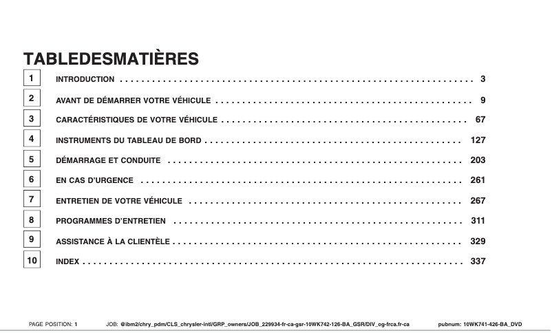 Page n°1 - Manuel utilisateur Jeep Grand Cherokee (2010)