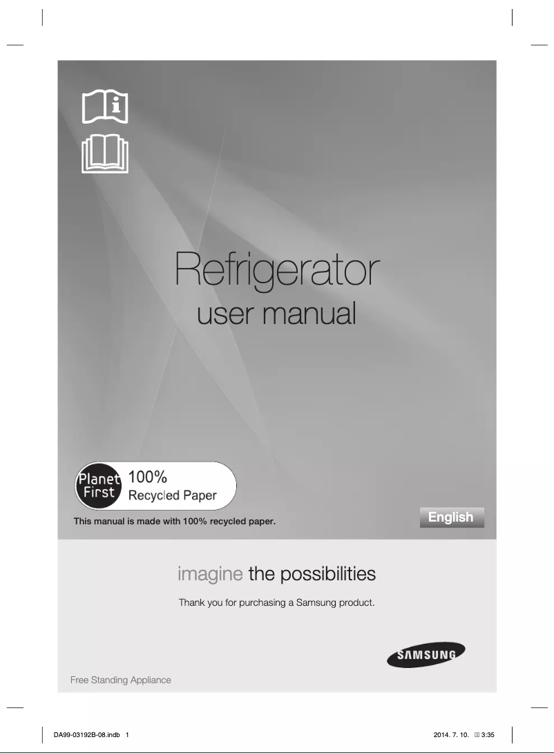 Page n°1 - Manuel utilisateur Samsung RS22HKNPN
