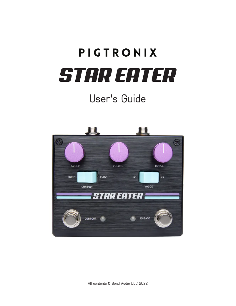 Page n°1 - Manuel utilisateur Pigtronix Star Eater