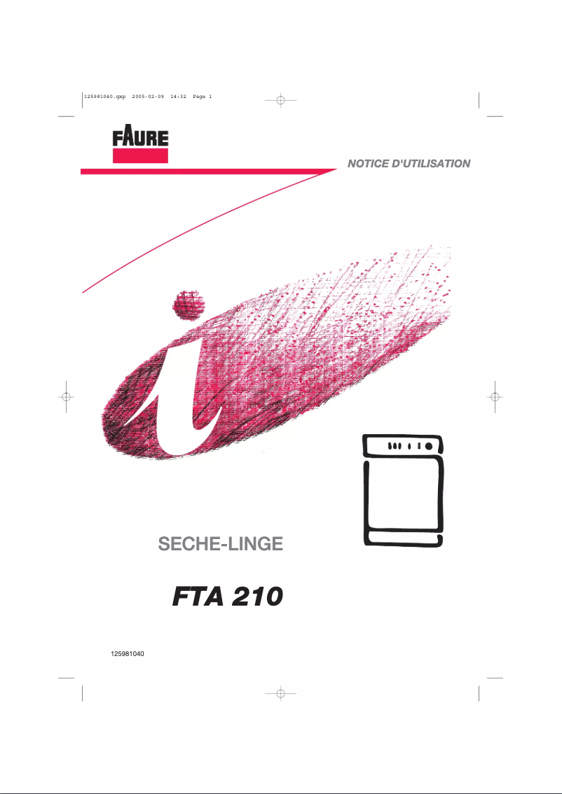 Page 1 de la notice Manuel utilisateur Faure FTA210