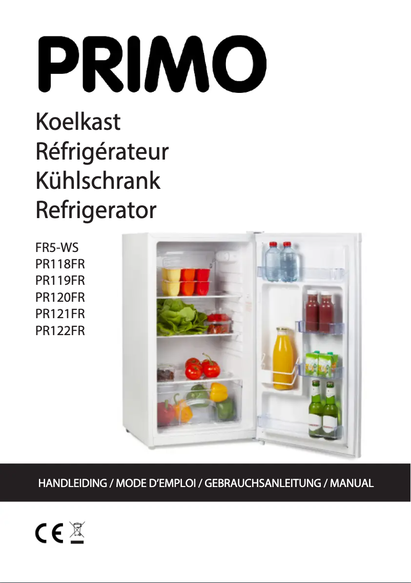 Page 1 de la notice Manuel utilisateur Primo PR121FR