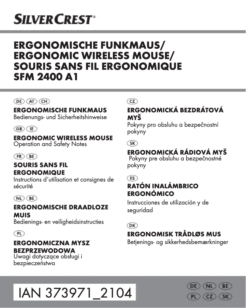 Image de la première page du manuel de l'appareil SFM 2400 A1