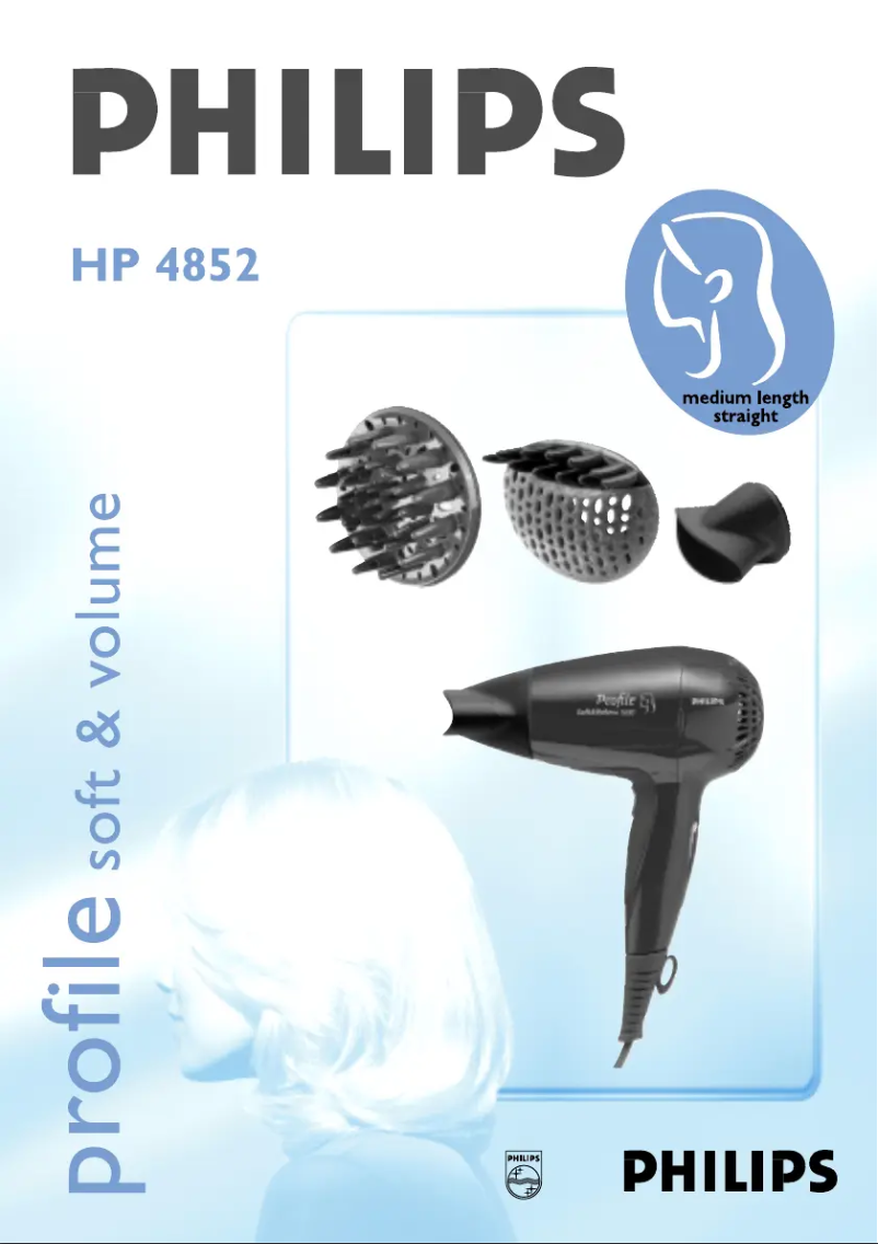 Page 1 de la notice Manuel utilisateur Philips HP4852