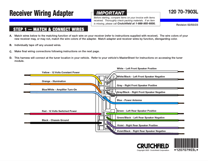 Page n°1 - Manuel utilisateur Metra 70-7903L