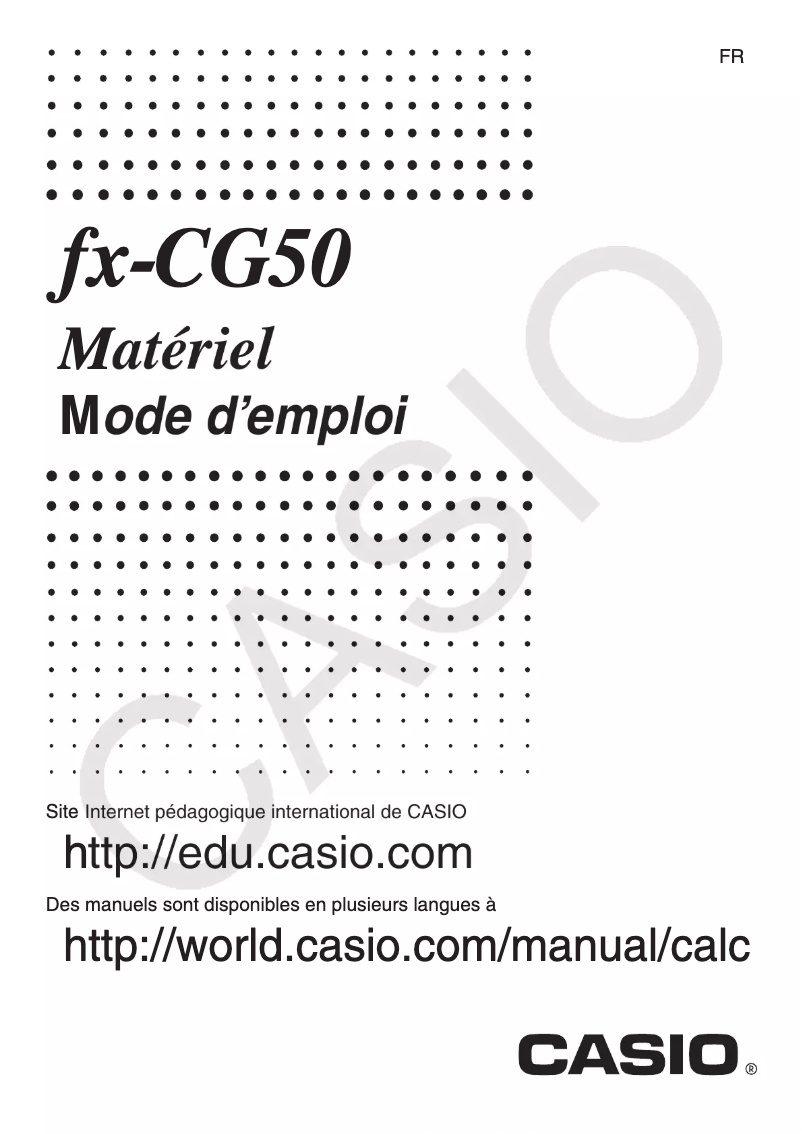 Image de la première page du manuel de l'appareil FX-CG50