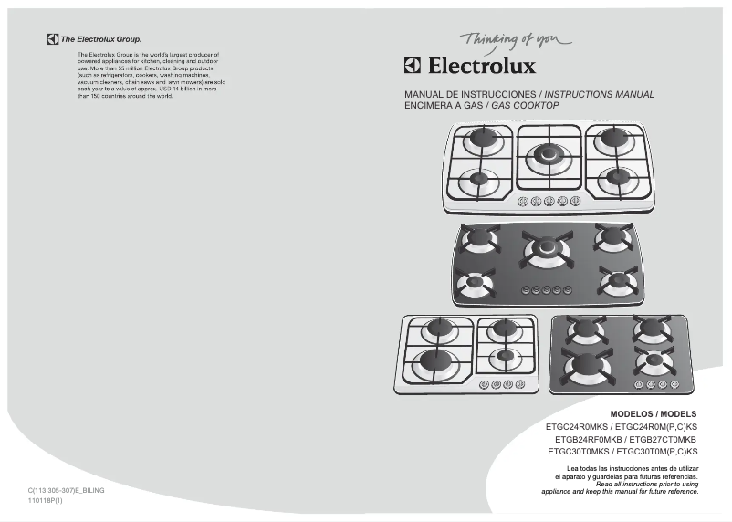 Page n°1 - Manuel utilisateur Electrolux ETGC24R0MKS