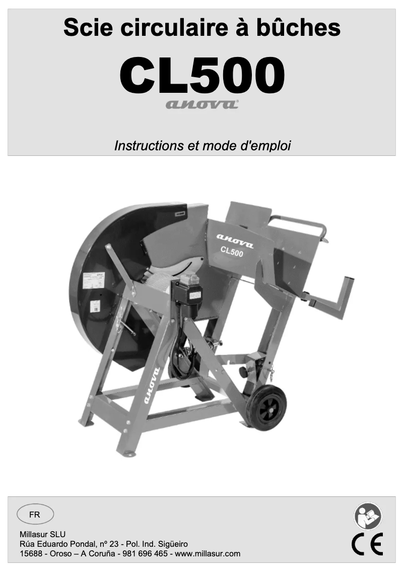 Page n°1 - Manuel utilisateur Anova CL500