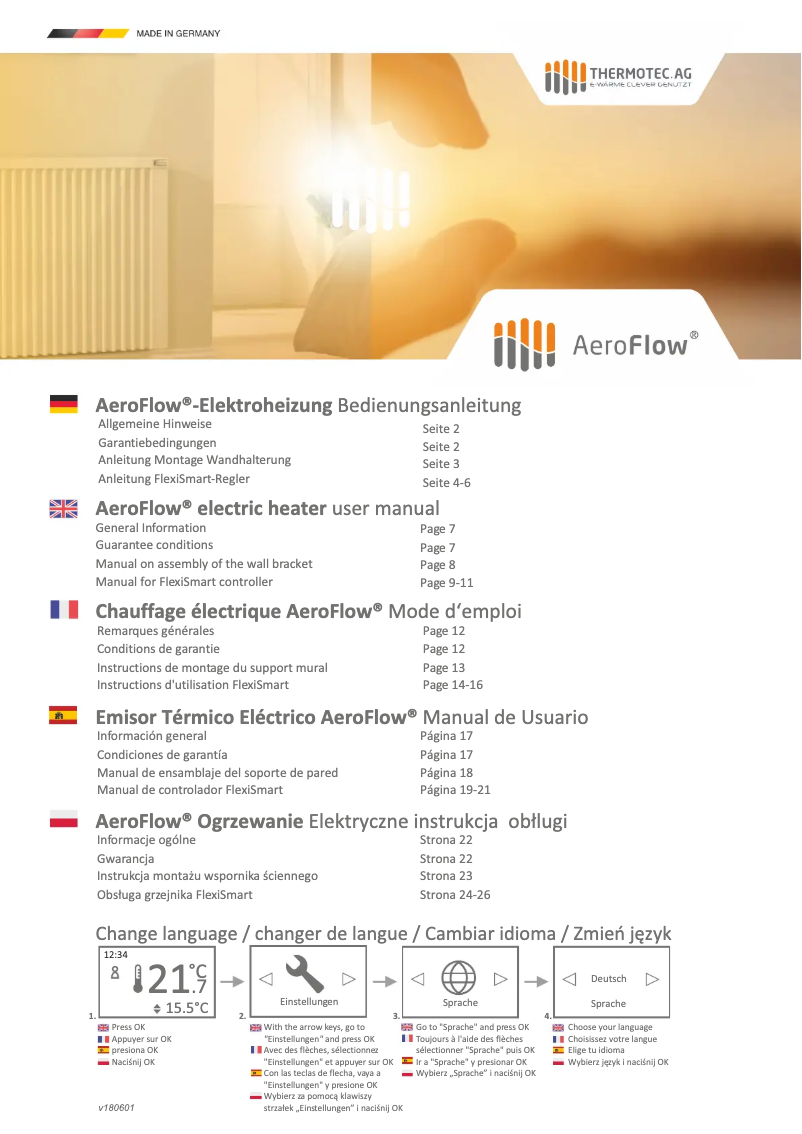 Page n°1 - Manuel utilisateur Thermotec AeroFlow Midi 1950w