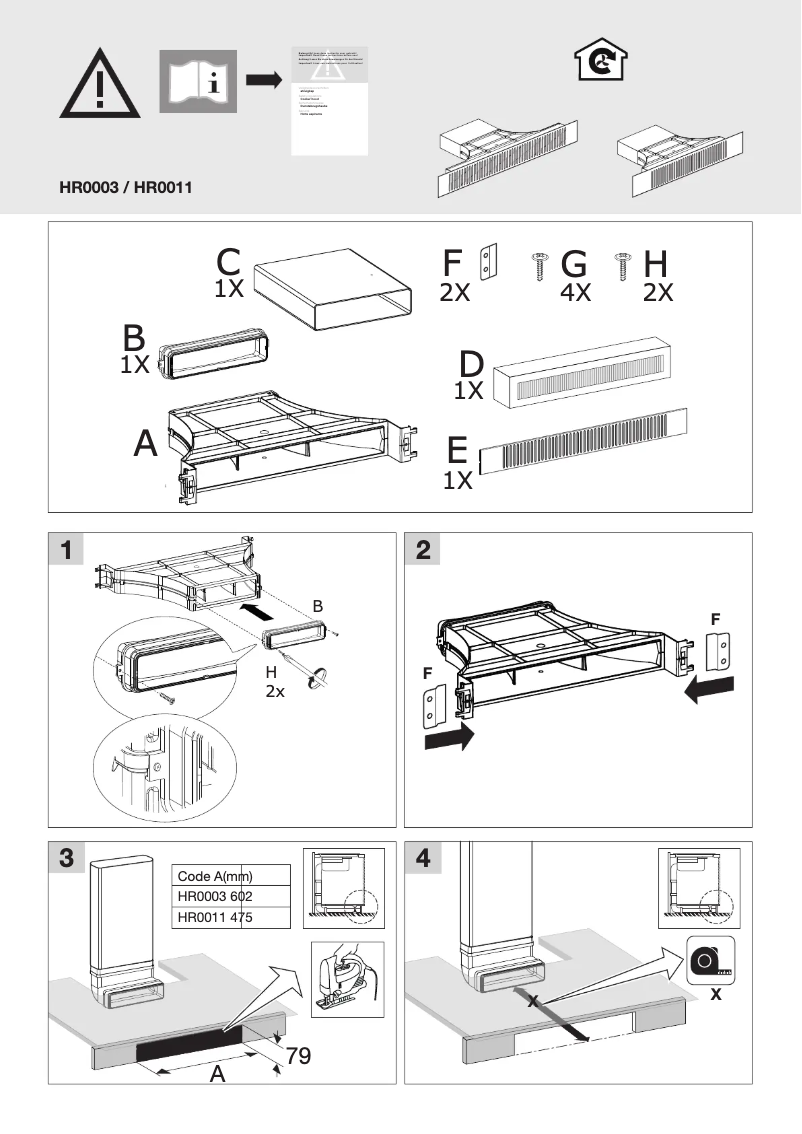 Image de la première page du manuel de l'appareil HR0003