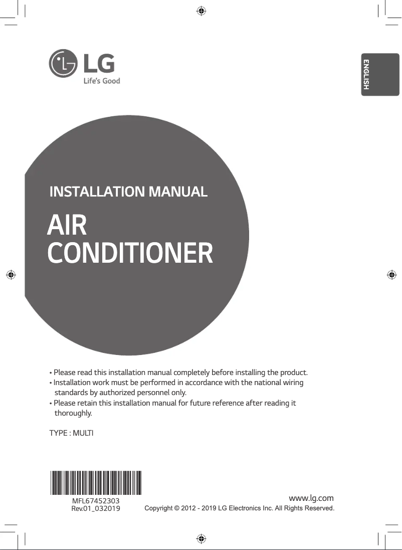 Page n°1 - Manuel utilisateur LG A4UQ30GFA0