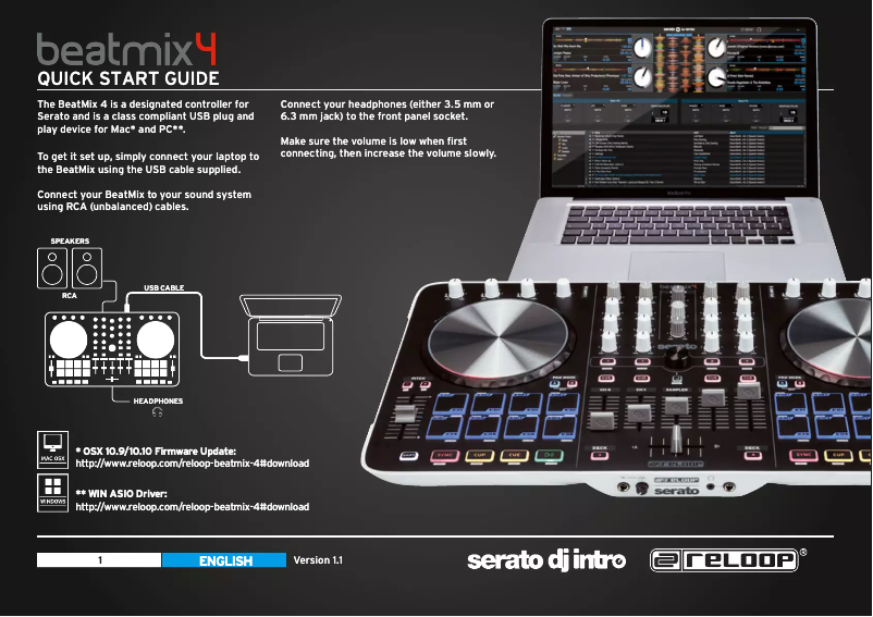 Page n°1 - Manuel utilisateur Reloop Beatmix 4 MK2
