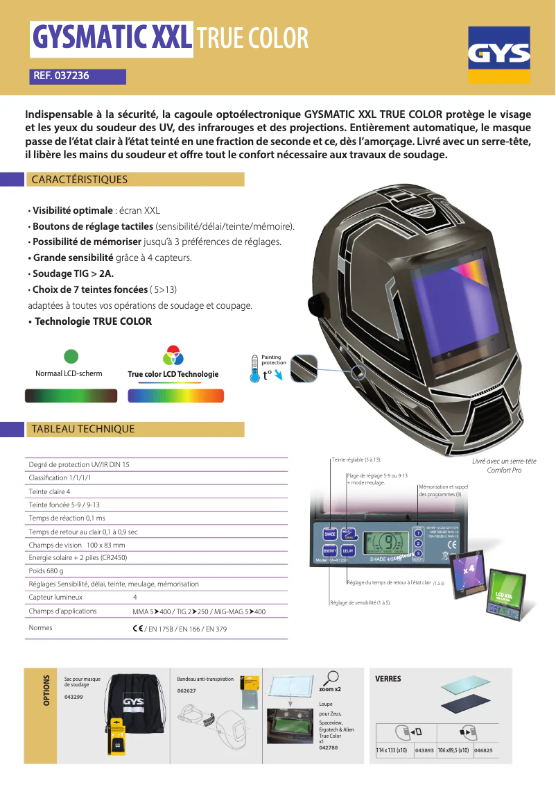 Image de la première page du manuel de l'appareil Gysmatic True Colour 5/13 XXL