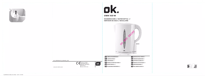 Page n°1 - Manuel utilisateur OK OWK 103-W