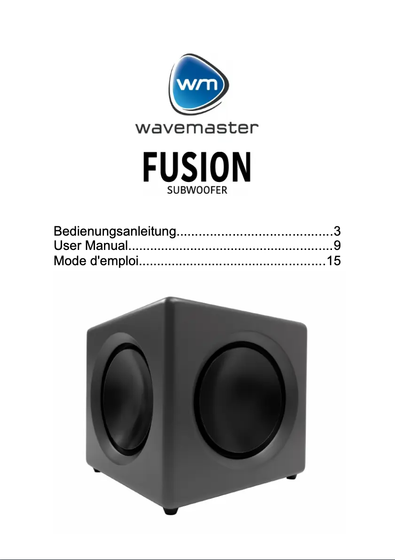 Página 1 del manual Manual de usuario Wavemaster Fusion