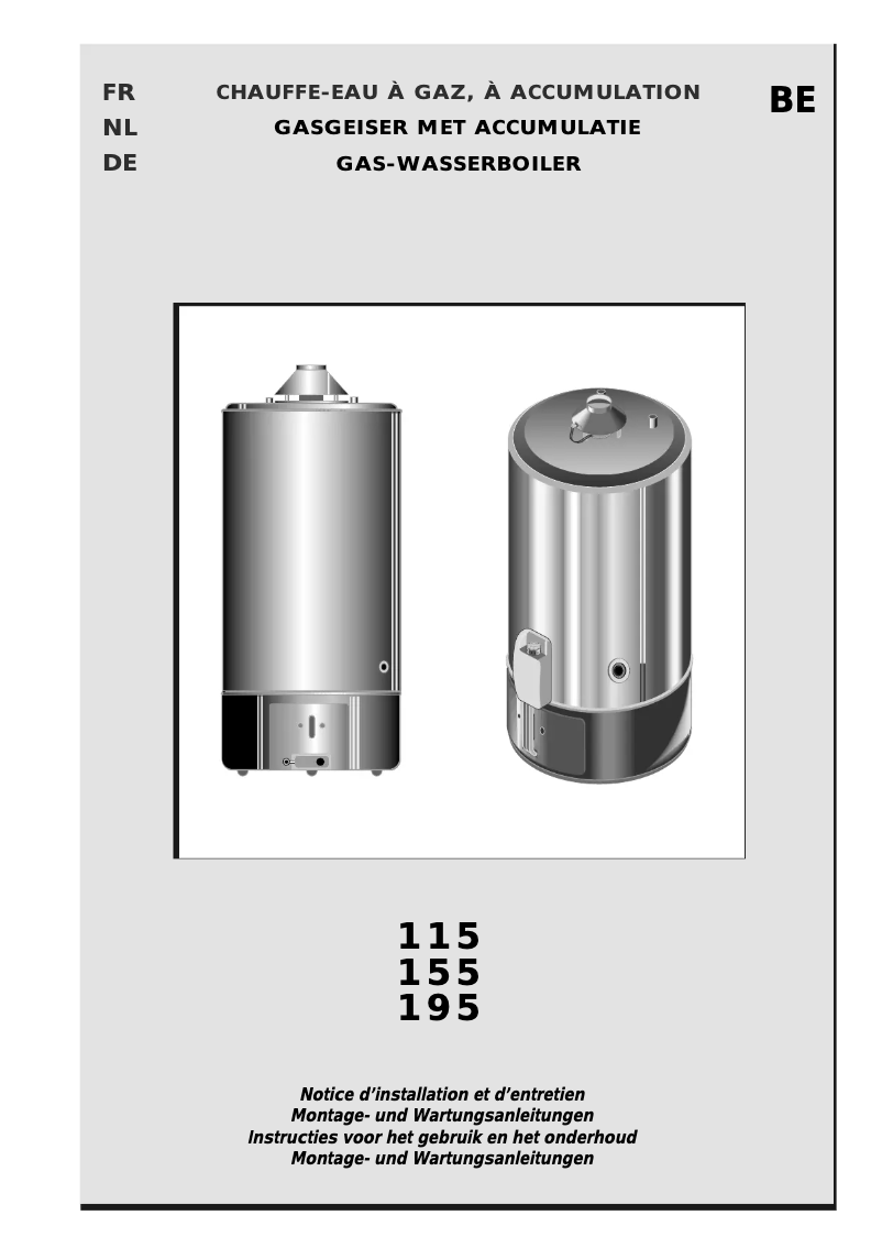 Image de la première page du manuel de l'appareil AGB 155