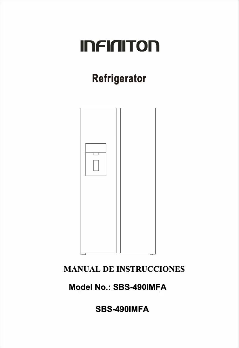 Image de la première page du manuel de l'appareil SBS-490IMFA