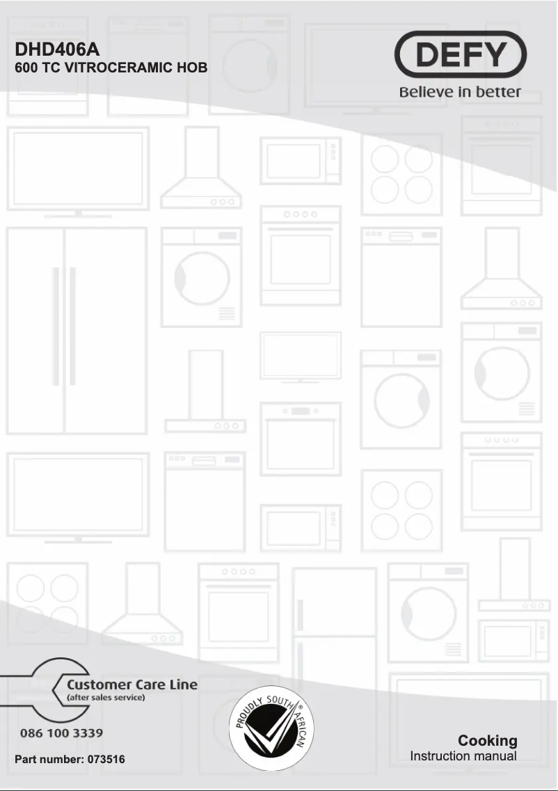 Page n°1 - Manuel utilisateur Defy DHD406A