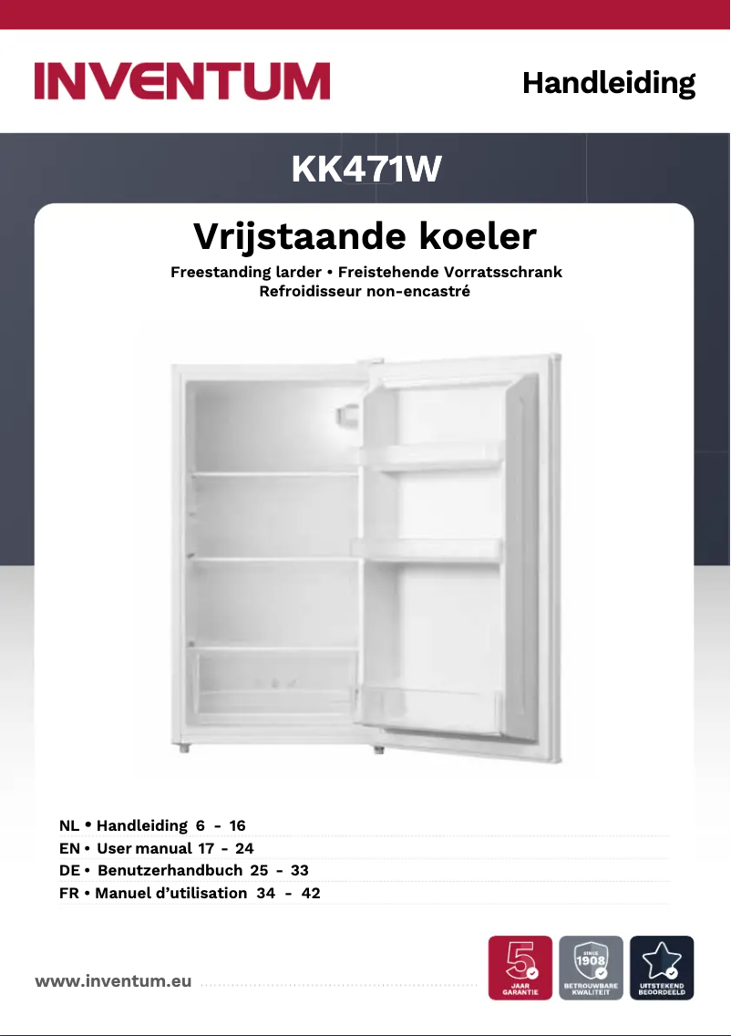 Page n°1 - Manuel utilisateur Inventum KK471W