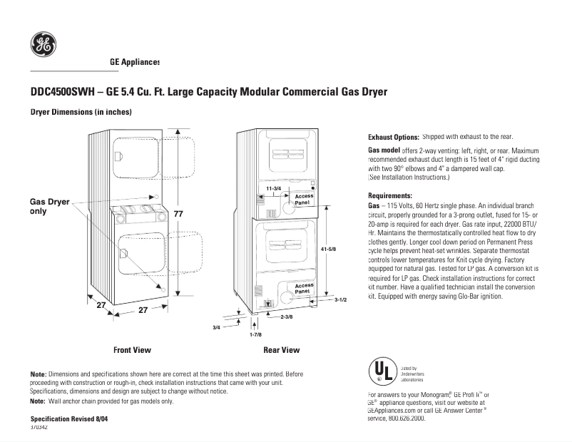 Image de la première page du manuel de l'appareil DDC4500SWH