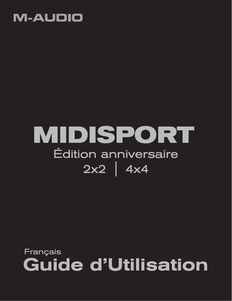 Page 1 de la notice Manuel utilisateur M-Audio MIDISport 2x2 Anniversary Edition