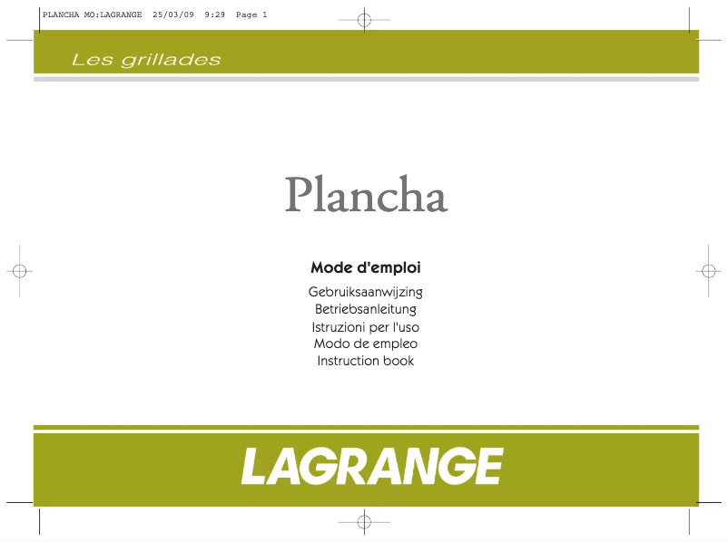 Imagen de la primera página del manual del dispositivo Plancha 229002