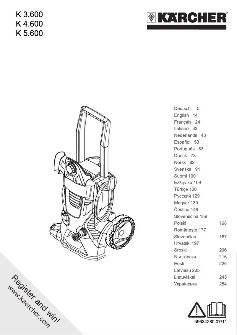 Imagen de la primera página del manual del dispositivo K 5.600