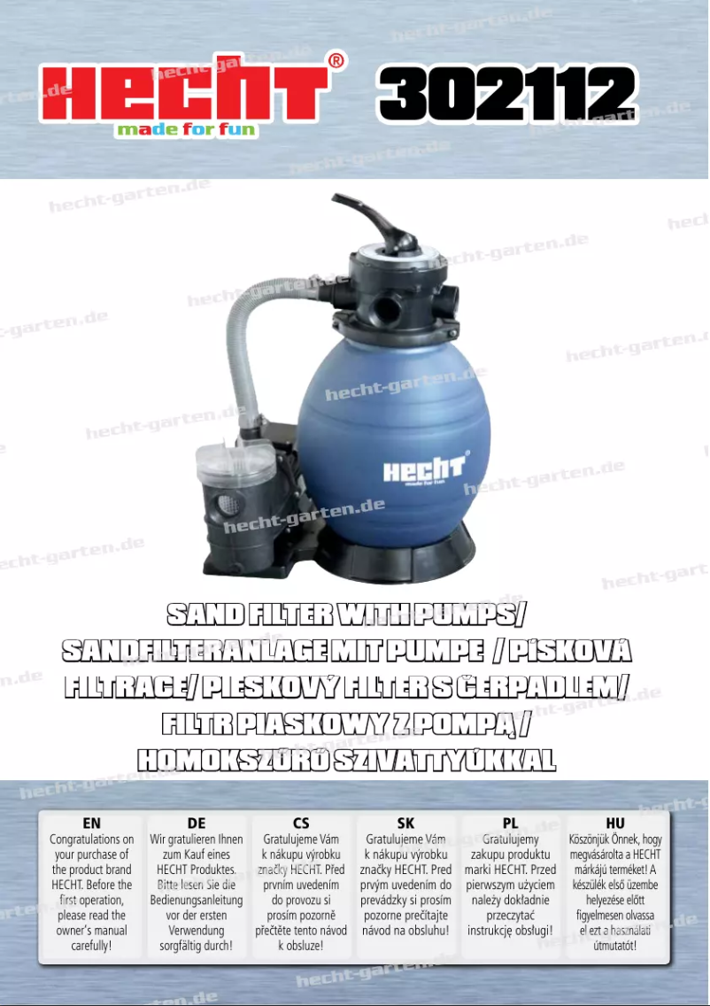 Image de la première page du manuel de l'appareil 302112