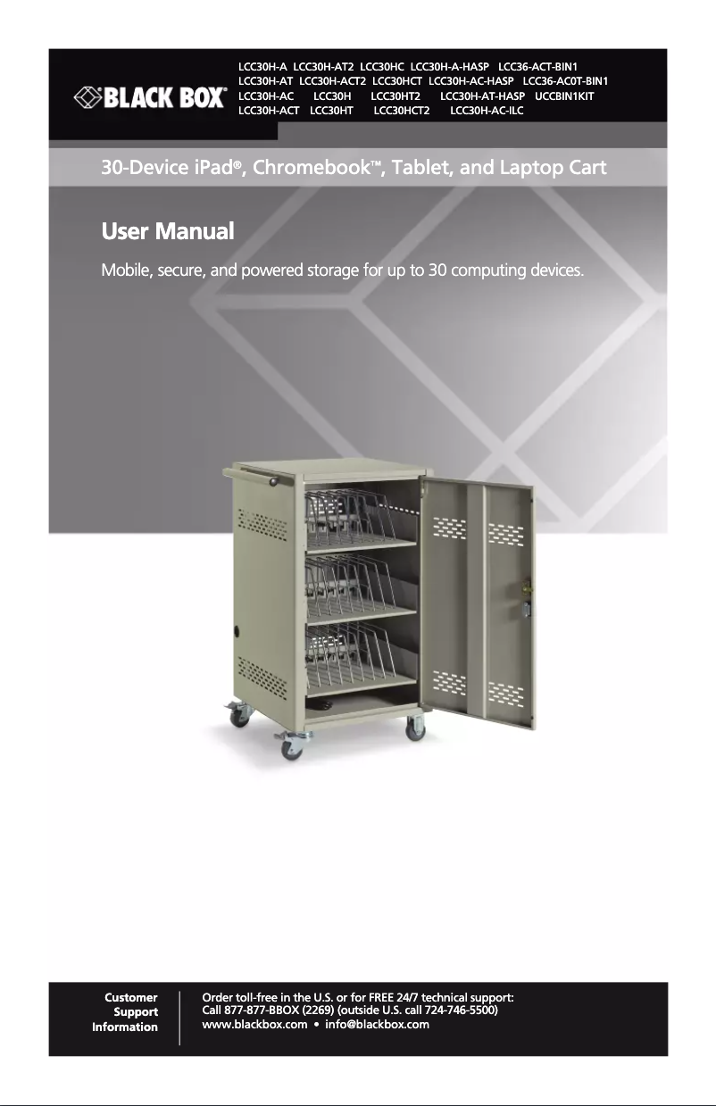 Page n°1 - Manuel utilisateur Black Box LCC30HC