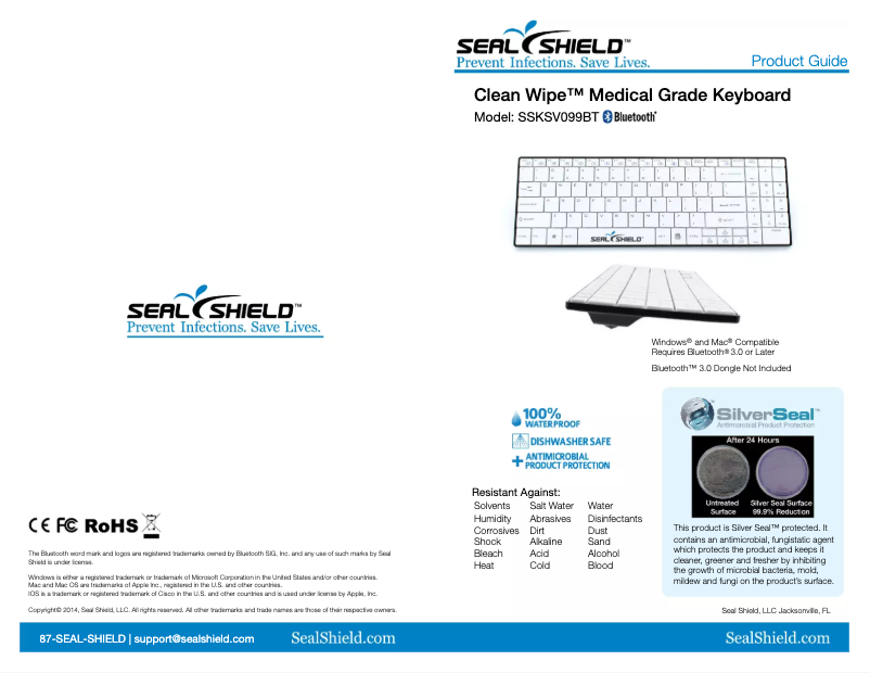 Page n°1 - Manuel utilisateur Seal Shield SSKSV099BT