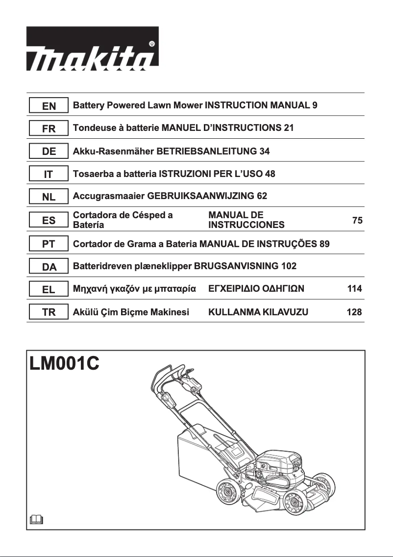 Page 1 of the manual User Manual Makita LM001CZ