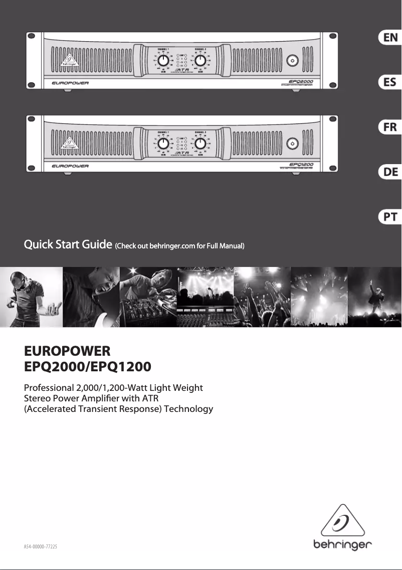 Page n°1 - Manuel utilisateur Behringer Europower EPQ2000