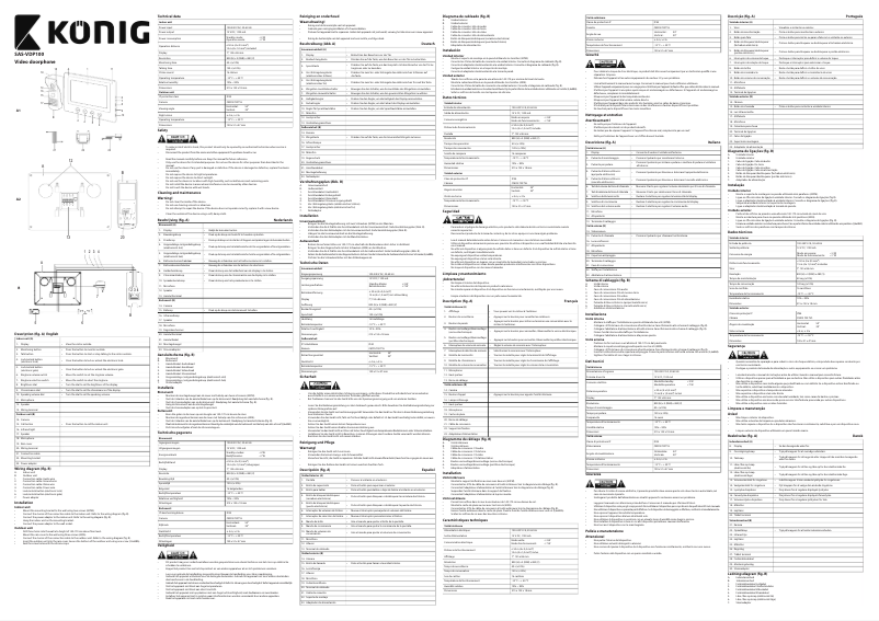 Image de la première page du manuel de l'appareil SAS-VDP100